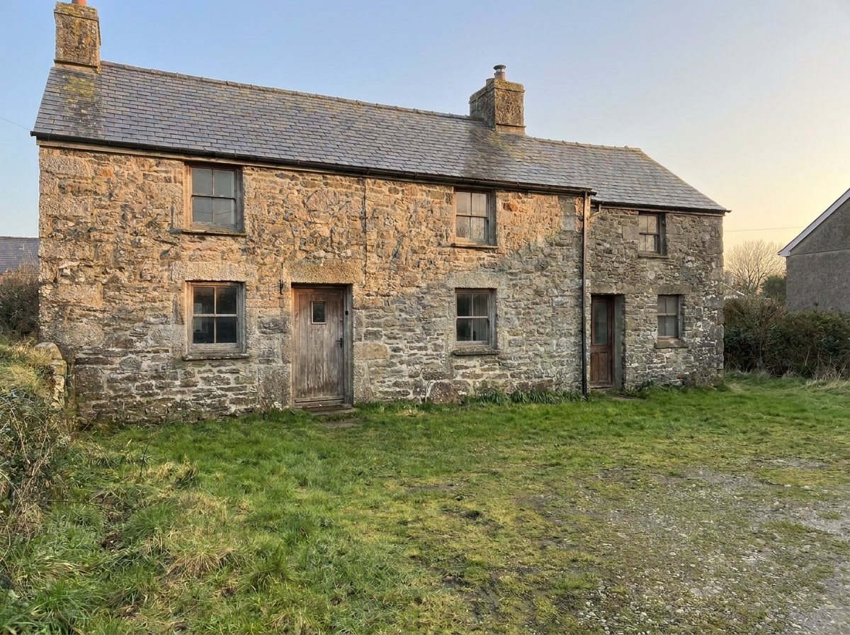 The same cottage in clear afternoon light